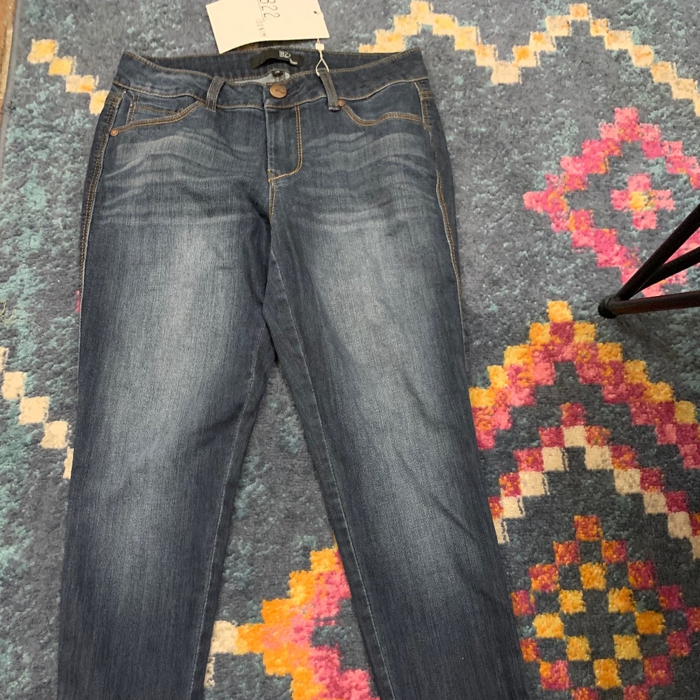 Skinny Ankle Cuffed Jeans